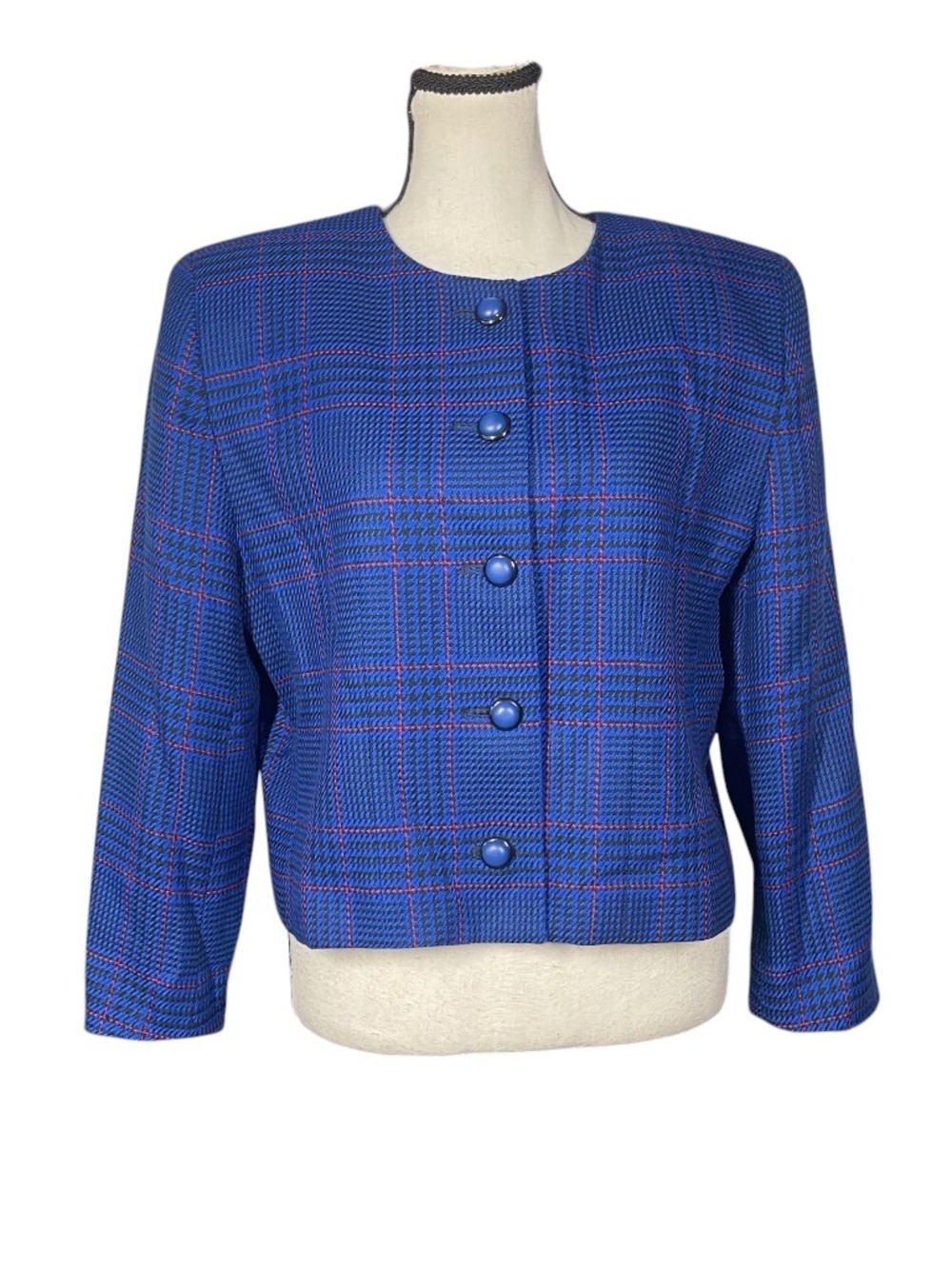 Illustrations Plaid Blazer